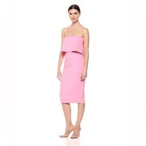 Likely Driggs Strapless Midi Dress in Pink Size 8